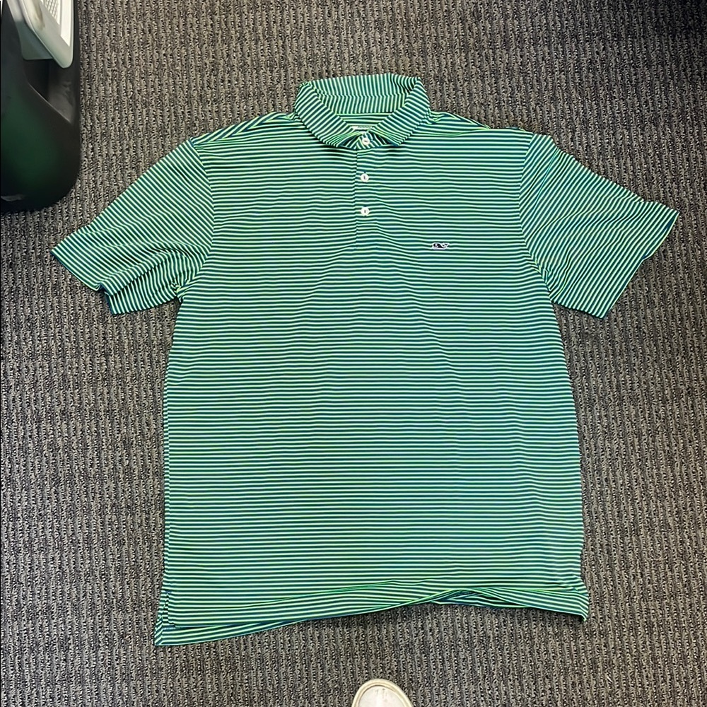 DO NOT PURCHASE Vineyard Vines Green Striped Polo Shirt